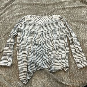 Grey and white stripped long sleeve